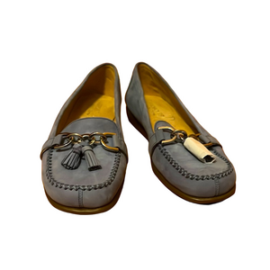 AEROSOLES Blue Moccasin-Style Flats with Tassels